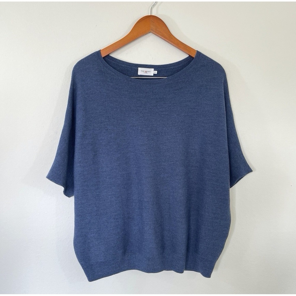 The Reset R Label Essential Pullover Sweater L/XL Blue Quiet Luxury Minimalist